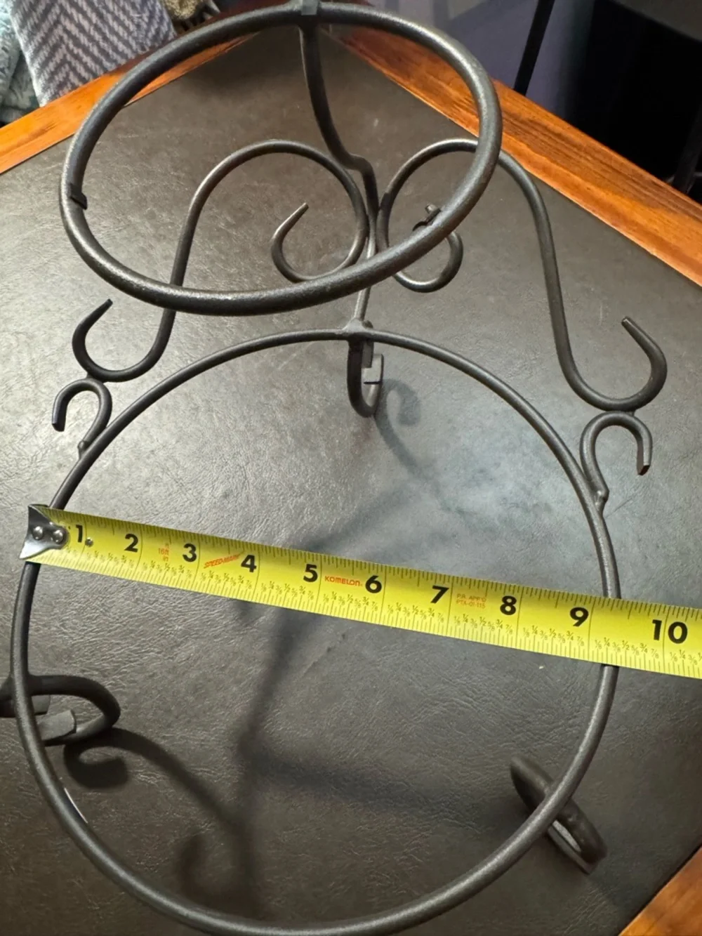 Taste Of Home Black Metal Two-Tier Serving Stand Rack - Picture 2 of 4